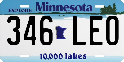 MN license plate 346LEO