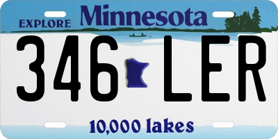 MN license plate 346LER