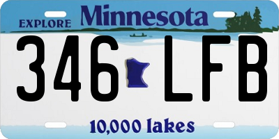 MN license plate 346LFB