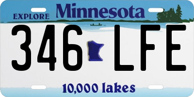 MN license plate 346LFE