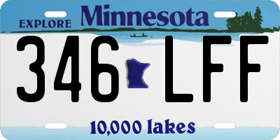 MN license plate 346LFF