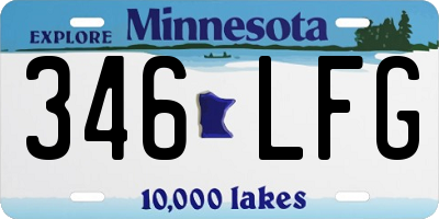 MN license plate 346LFG