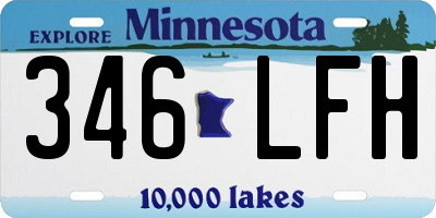 MN license plate 346LFH