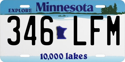MN license plate 346LFM