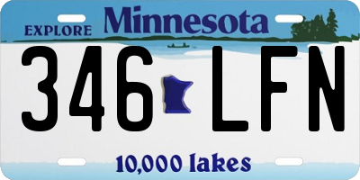 MN license plate 346LFN