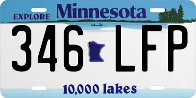 MN license plate 346LFP