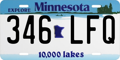 MN license plate 346LFQ