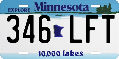 MN license plate 346LFT