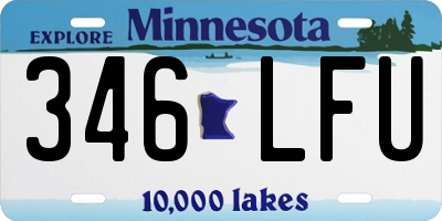 MN license plate 346LFU