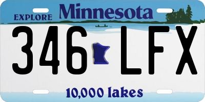 MN license plate 346LFX