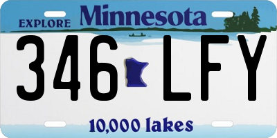 MN license plate 346LFY