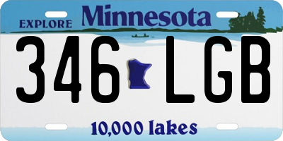 MN license plate 346LGB