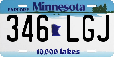 MN license plate 346LGJ
