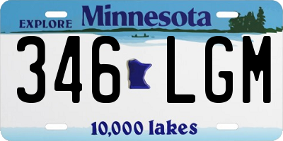 MN license plate 346LGM