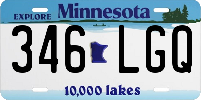 MN license plate 346LGQ