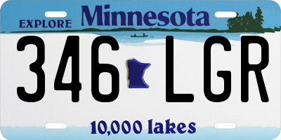 MN license plate 346LGR
