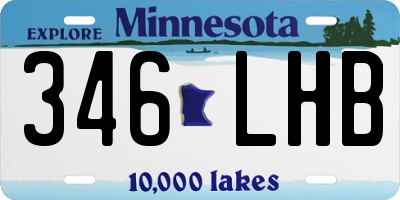 MN license plate 346LHB