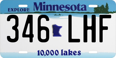 MN license plate 346LHF