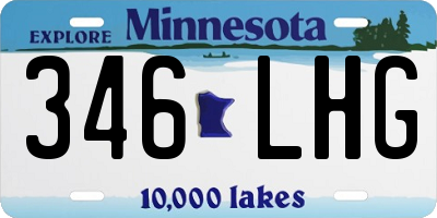 MN license plate 346LHG