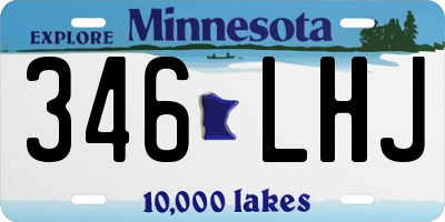 MN license plate 346LHJ
