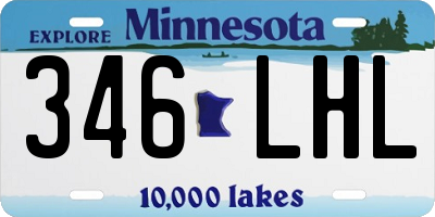 MN license plate 346LHL