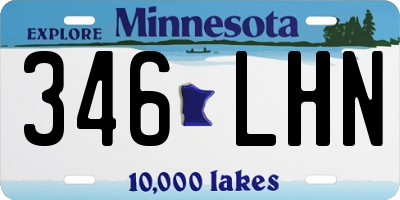 MN license plate 346LHN