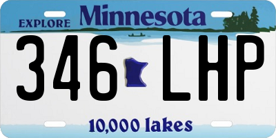 MN license plate 346LHP