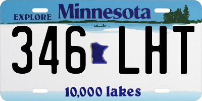 MN license plate 346LHT