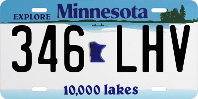 MN license plate 346LHV