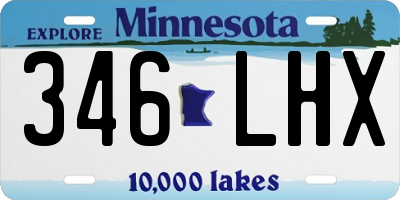 MN license plate 346LHX