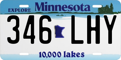 MN license plate 346LHY