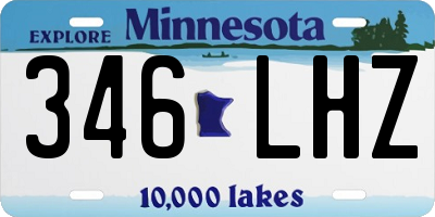 MN license plate 346LHZ