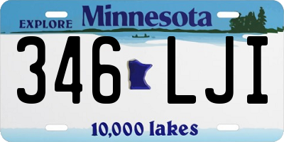MN license plate 346LJI