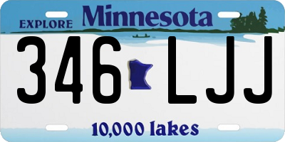 MN license plate 346LJJ