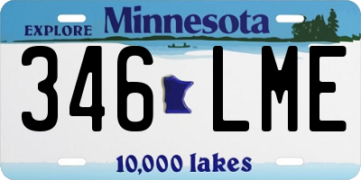 MN license plate 346LME