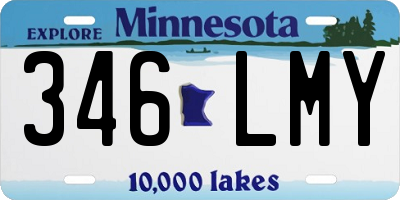 MN license plate 346LMY