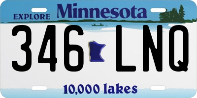 MN license plate 346LNQ