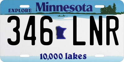 MN license plate 346LNR
