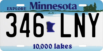 MN license plate 346LNY