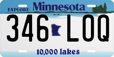 MN license plate 346LOQ