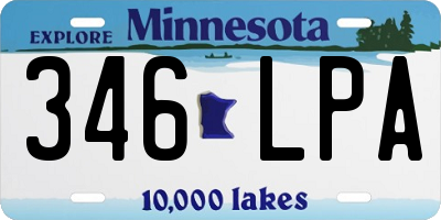 MN license plate 346LPA