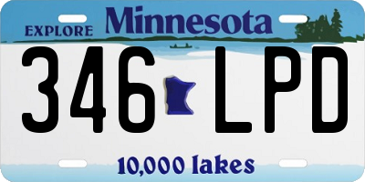 MN license plate 346LPD