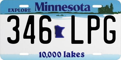 MN license plate 346LPG