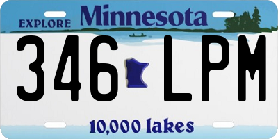 MN license plate 346LPM