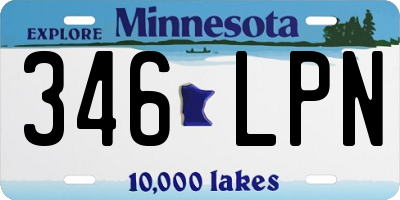 MN license plate 346LPN