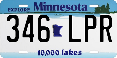 MN license plate 346LPR