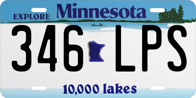MN license plate 346LPS