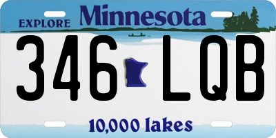 MN license plate 346LQB