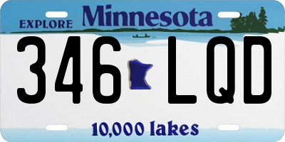 MN license plate 346LQD