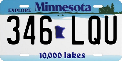 MN license plate 346LQU
